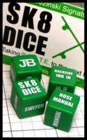 Dice : Dice - Game Dice - Sk8 Dice Green - JA Collection Mar 2024